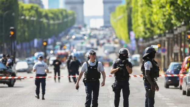 polizia champ elysees