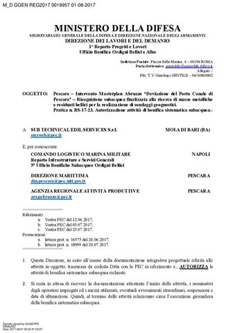 nulla osta porto pescara