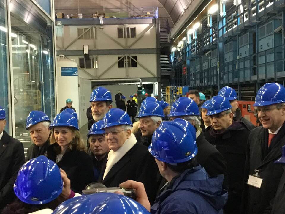 Mattarella in Abruzzo, visita ai laboratori del Gran Sasso