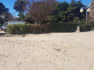 Bivacco, sgomberata la spiaggia antistante via Firenze