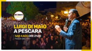 Luigi Di Maio a Pescara: è la prima visita in Abruzzo come ministro