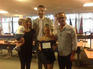 Pattinaggio artistico, premiata in Comune Mariaelena Scurti vicecampionessa italiana