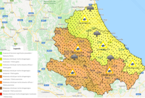 Allerta maltempo, emesso codice arancione per rischio idrogeologico
