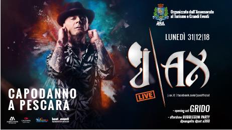 Capodanno Pescara, concerto di JAx in piazza Salotto