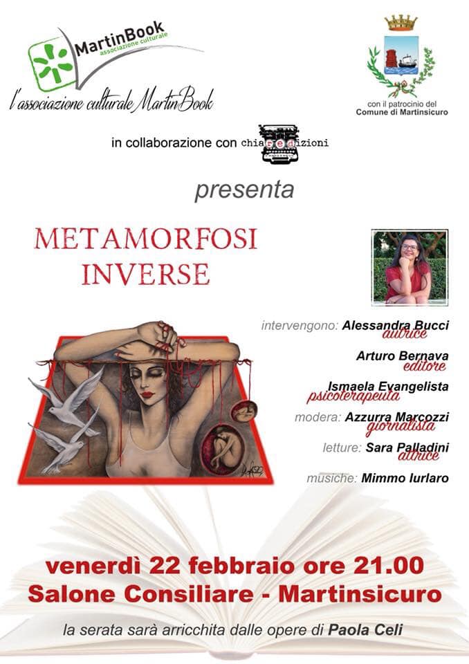 Martinsicuro, presentazione del romanzo “Metamorfosi inverse” di Alessandra Bucci