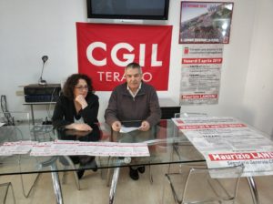 Teramo, visita di Landini (Cgil) nelle zone colpite dal terremoto