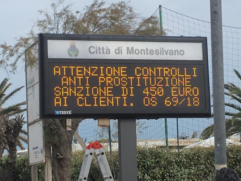 Controlli anti prostituzione, tre clienti multati a Montesilvano
