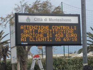 Controlli anti prostituzione, tre clienti multati a Montesilvano
