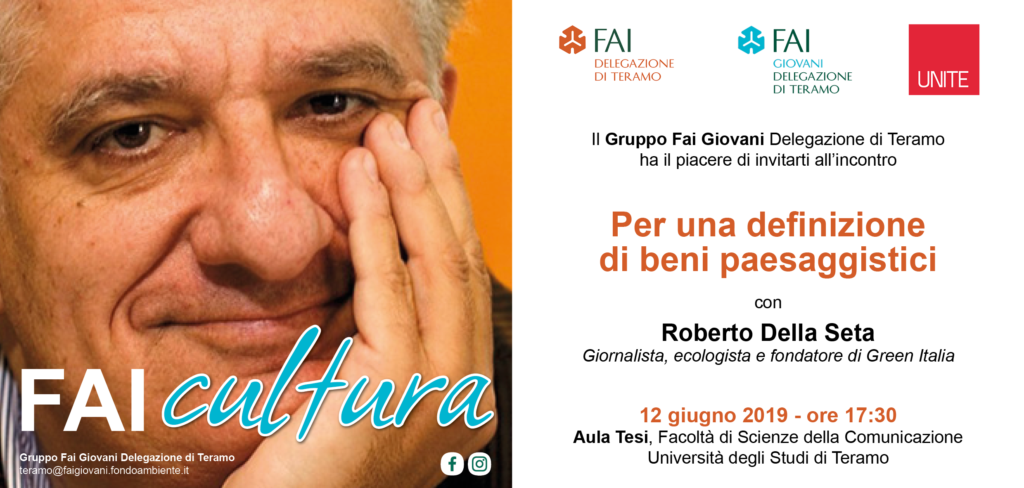 Roberto Della Seta a Teramo per parlare di beni paesaggistici