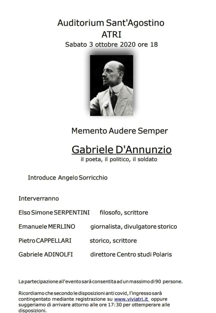 Incontro su Gabriele D’Annunzio ad Atri