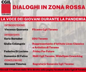 Dialoghi in zona rossa: iniziativa su “la voce dei giovani e la pandemia”