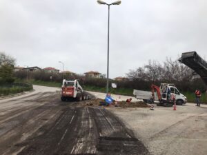 Giulianova, lavori per la rotatoria su un tratto di via per Mosciano