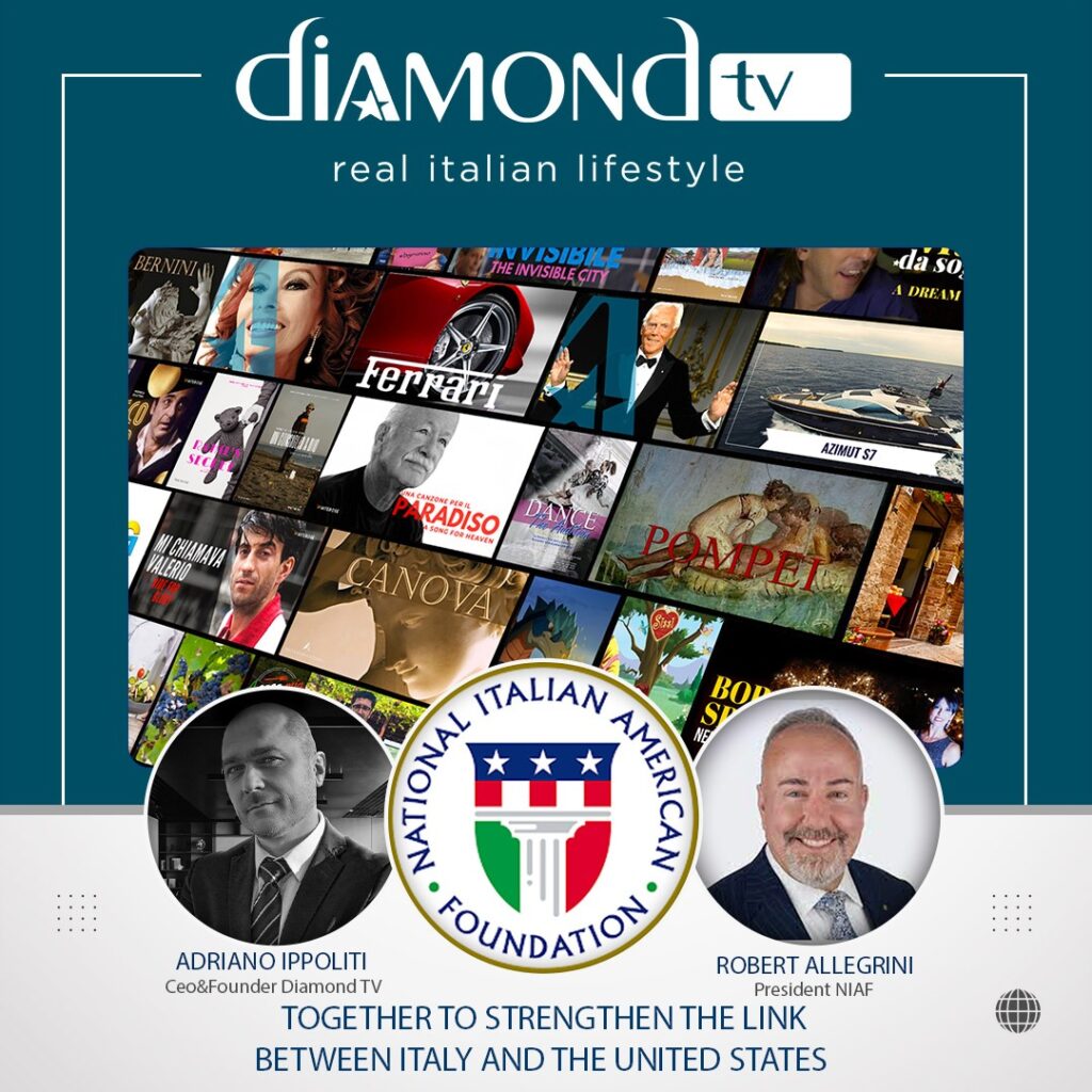 Diamond Tv e Niaf siglano accordo per rafforzare il rapporto tra Italia e Stati Uniti