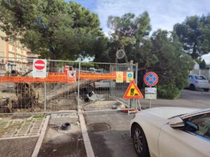 Pescara - cantieri infiniti in zona stadio, caduto anche un albero