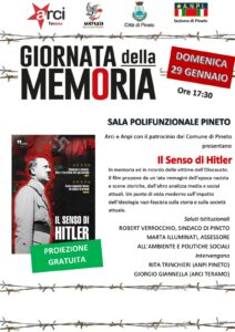 Pineto, la giornata della memora sarà celebrata con il film Il Senso di Hitler