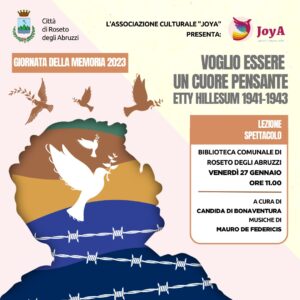Roseto, Giornata della Memeoria: lezione di Etty Hillesum e la lettera della Segre