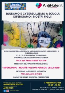 Bullismo e cyberbullismo a scuola: incontro all'IC D'Annunzio di Lanciano