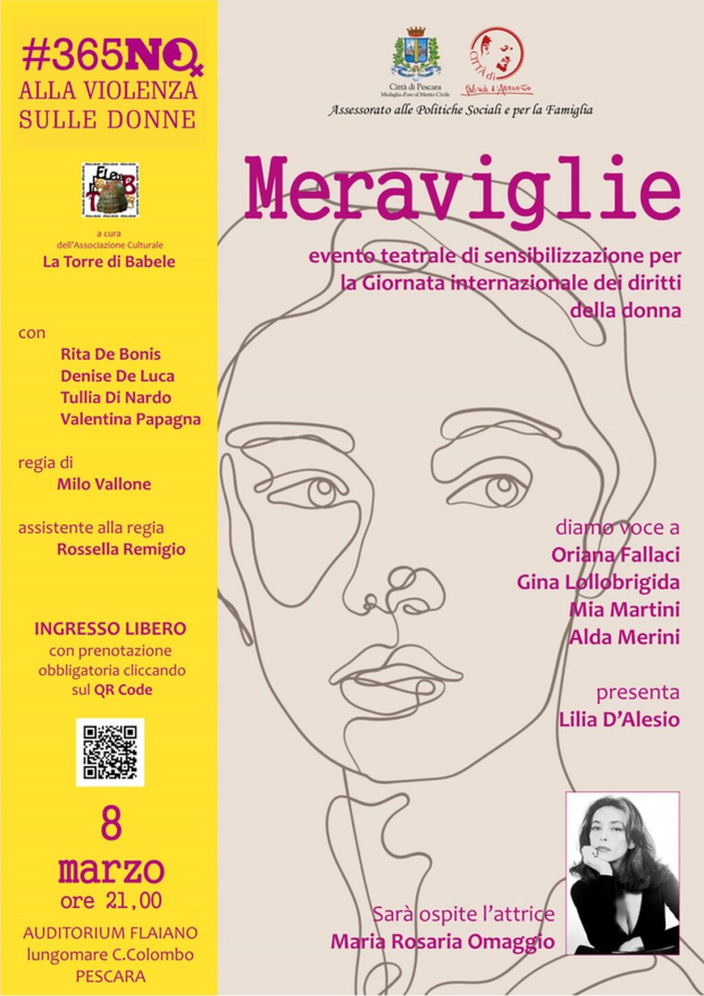 #365giorninoallaviolenza: L’8 marzo evento teatrale di sensibilizzazione