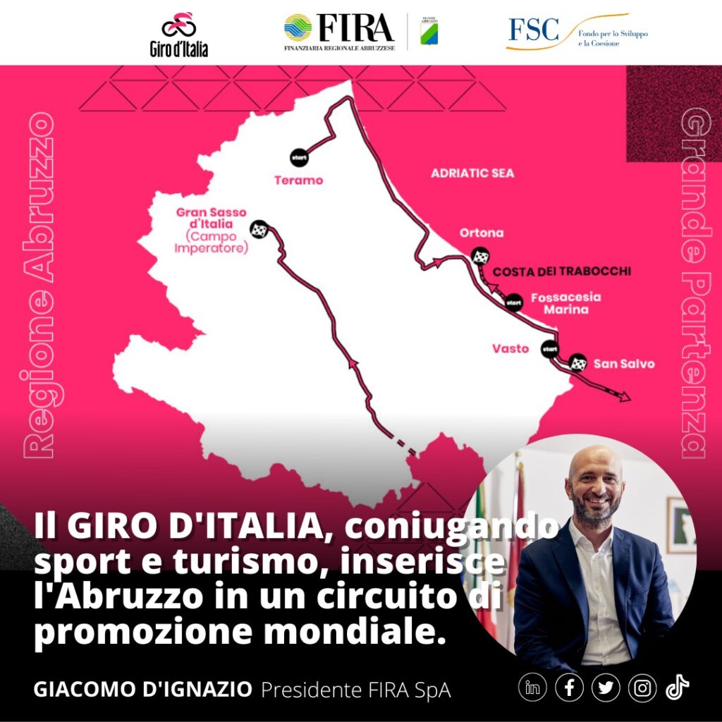 Il Giro d’Italia accende i riflettori sull’Abruzzo. Partenza da Fossacesia