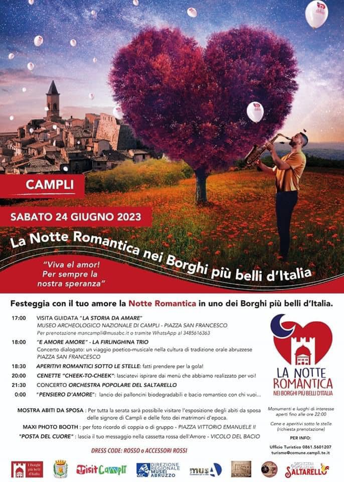 Campli, sabato la notte romantica in uno dei borghi più belli d’Italia