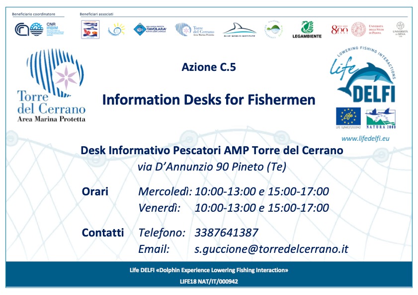Attivo lo sportello Info Desk dell’Area Marina Protetta dedicato ai pescatori