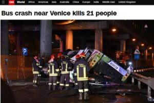 Bus Mestre, la notizia dell’incidente sui media internazionali