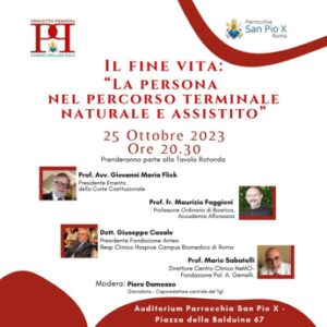 Incontro Fine Vita Progetto Persona Parrocchia San Pio X