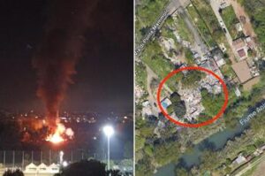 Roma, incendio in una discarica abusiva