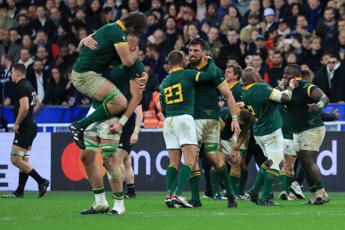 Sudafrica-Nuova Zelanda 12-11, Springboks campioni del mondo e All Blacks k.o.