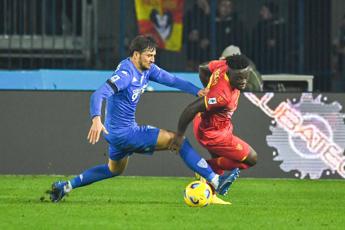 Autogol di Rafia e rete di Banda, Empoli e Lecce pareggiano 1-1