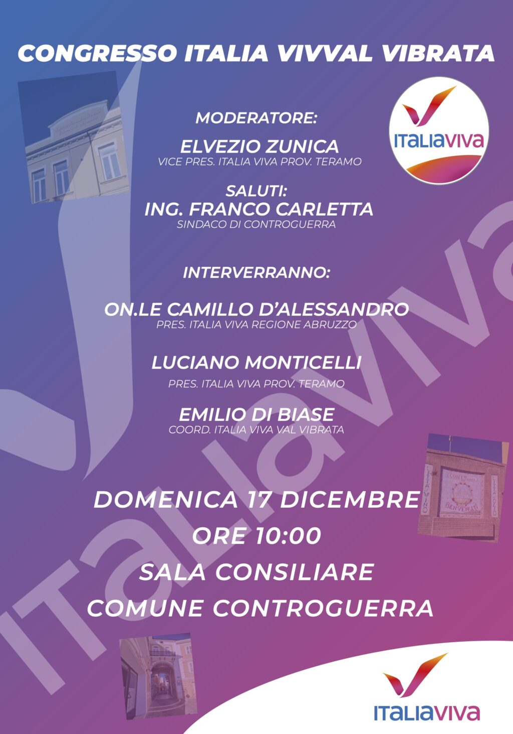 Controguerra, domenica il congresso di Italia Viva Val Vibrata