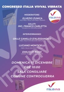 Controguerra, domenica il congresso di Italia Viva Val Vibrata