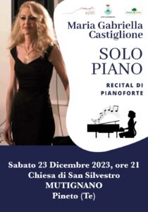 A Mutignano recital pianistico di Maria Gabriella Castiglione