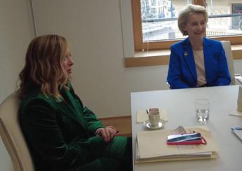 Ue, Meloni vede von der Leyen a Bruxelles