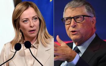 Bill Gates a Palazzo Chigi, incontro di un’ora con Giorgia Meloni