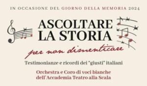 Concerto alla Camera per giorno Memoria, in sala ricordo ‘giusti delle nazioni’