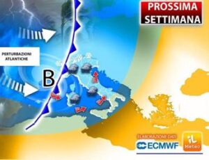 Maltempo sull’Italia, arriva doppia perturbazione: previsioni meteo prossima settimana