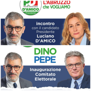 Regionali, doppio appuntamento a Teramo per D’Amico con Pepe e Roncone