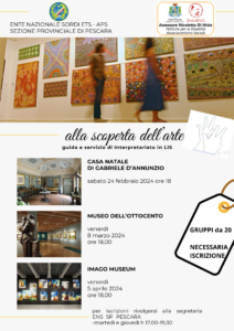 Pescara, Alla scoperta dell’Arte, passeggiando per le vie della città: visite guidate per non udenti