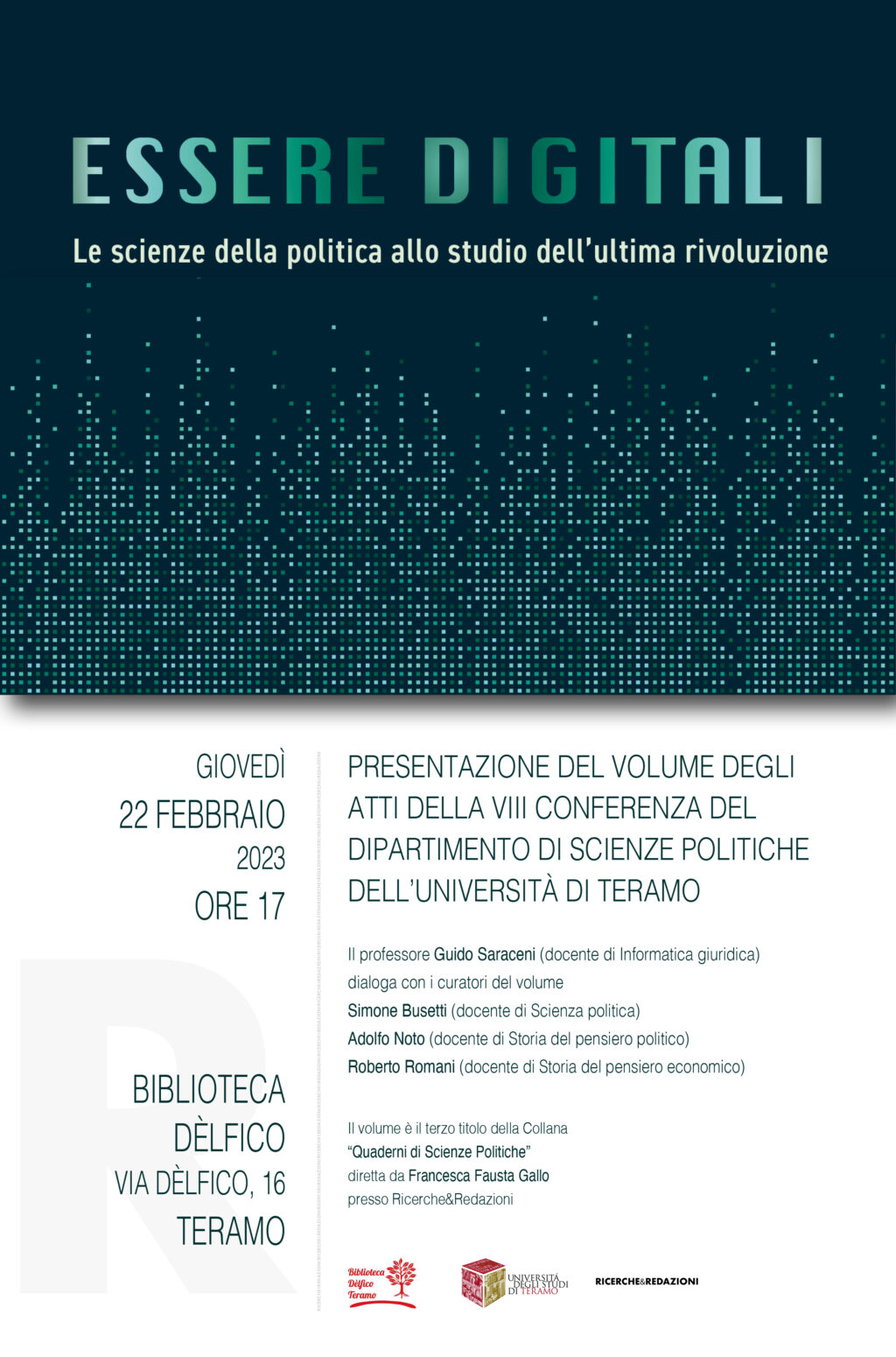 "Essere digitali" alla biblioteca Delfico di Teramo