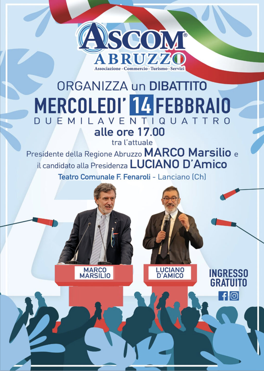 Regionali, a Lanciano incontro/confronto tra Marsilio e D'Amico