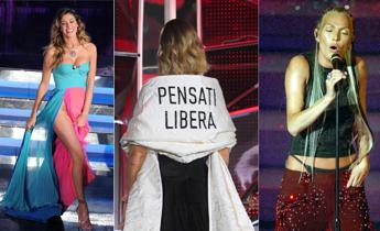 Sanremo 2024, dal tanga di Anna Oxa al ‘Pensati libera’ di Ferragni: i look memorabili