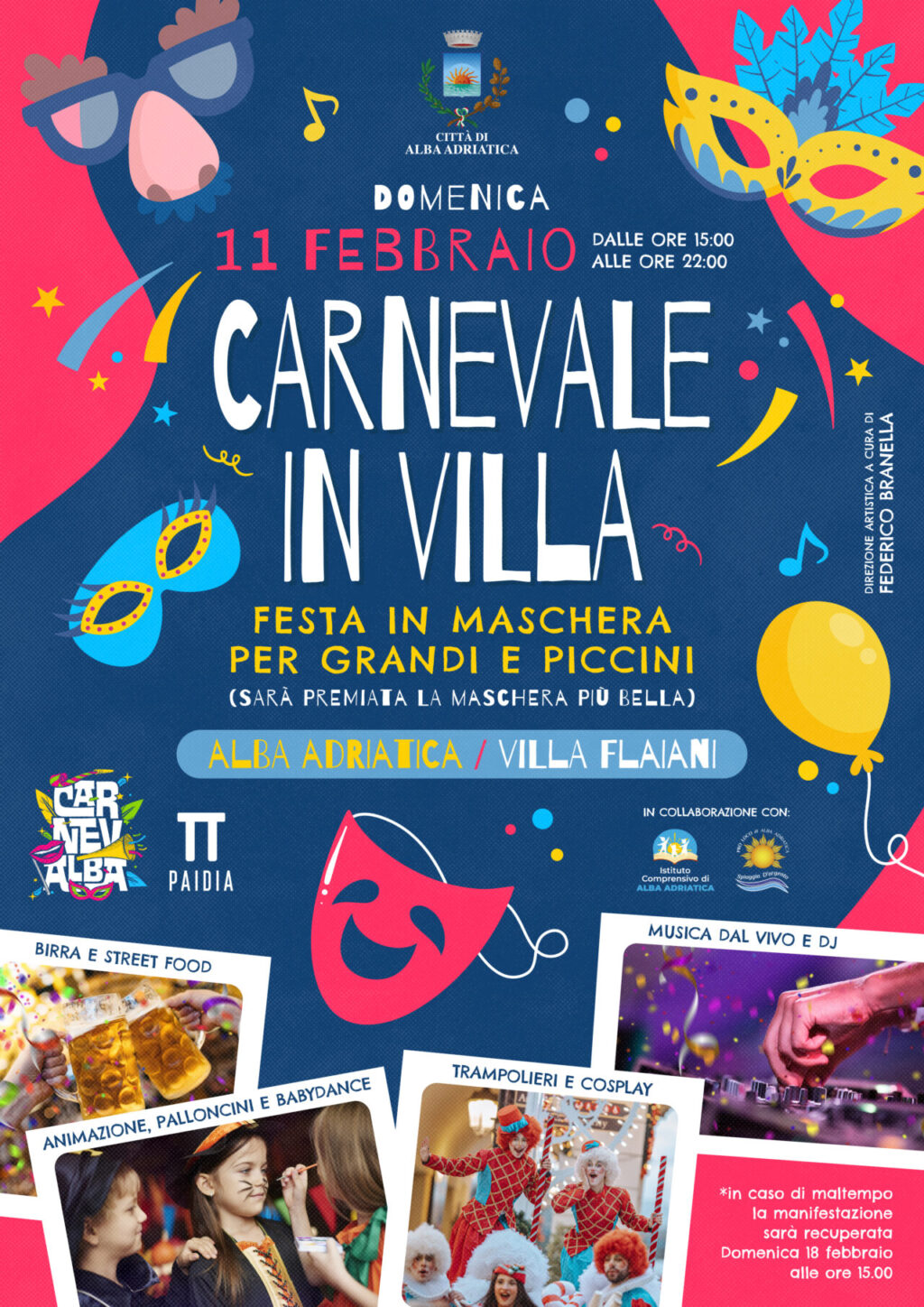 Alba Adriatica, Carnevale in Villa: festa per tutta la famiglia