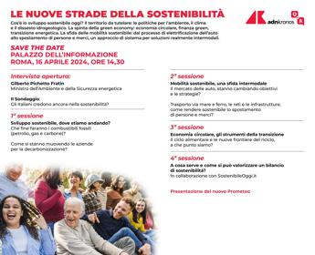 ‘Le nuove strade della sostenibilità’, il 16 aprile evento Adnkronos Q&A