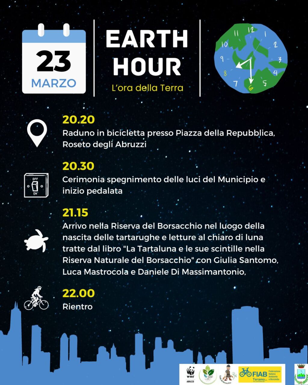 L’ora della terra: sabato sera spente le luci del municipio di Roseto