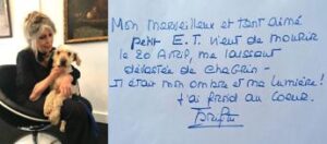 Brigitte Bardot ‘devastata dal dolore’, in lutto per la morte del cane