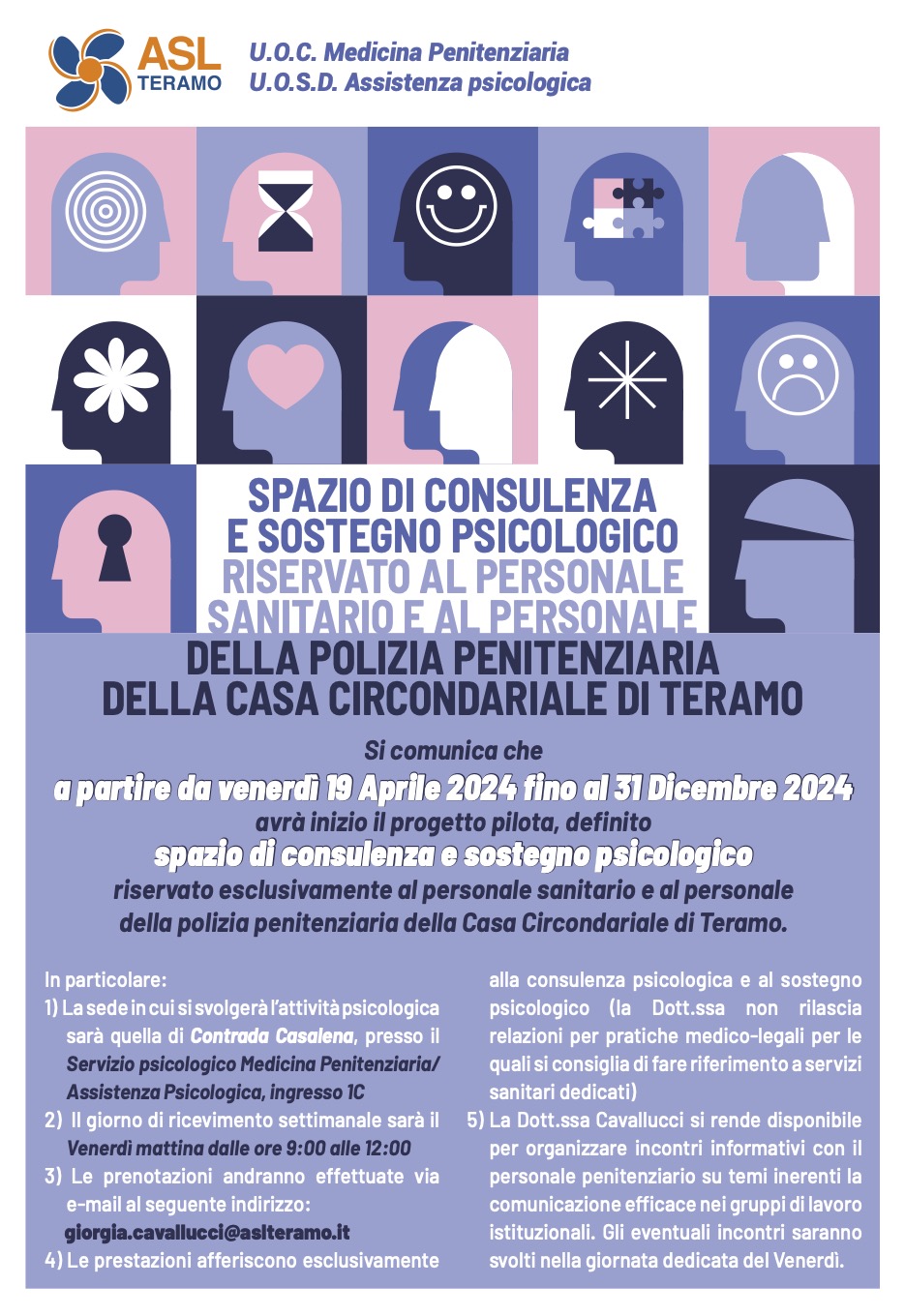 Sportello psicologico per il personale che opera in carcere