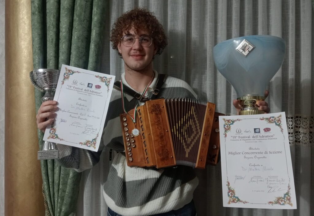 Nicolò Di Mattia vince il 18° Festival dell'Adriatico A.M.I.SA.D.