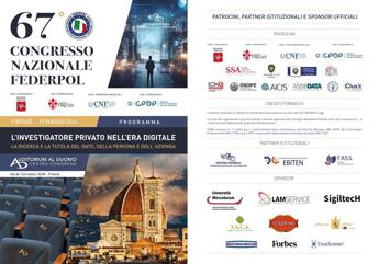 Tutela della Persona e delle Aziende: “L’INVESTIGATORE PRIVATO NELL’ERA DIGITALE” 67° Congresso Nazionale