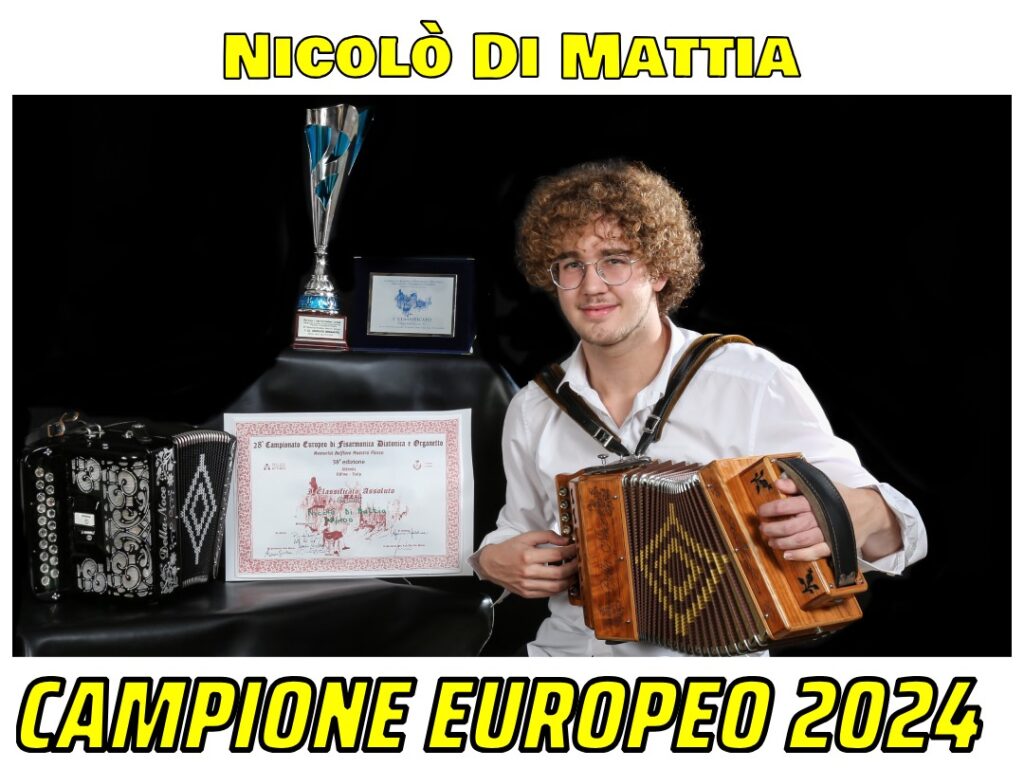 Nicolò Di Mattia a soli 17 anni è campione europeo di organetto